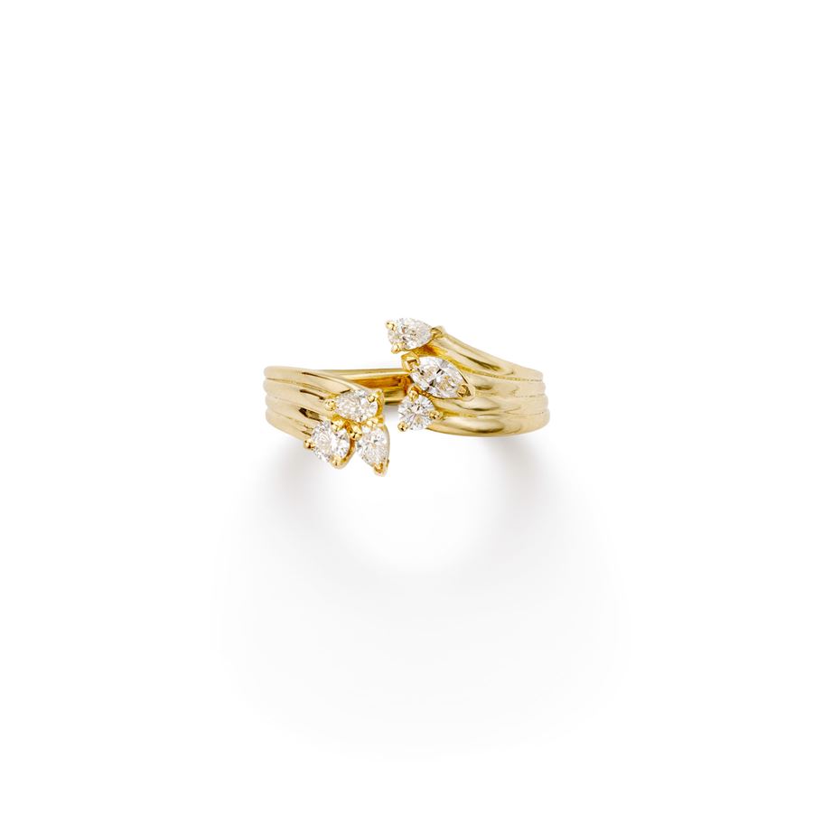 Anello contrariè 'Reverso' in oro giallo e diamanti REVERSO | AN CONTRAU18G CT 0,63